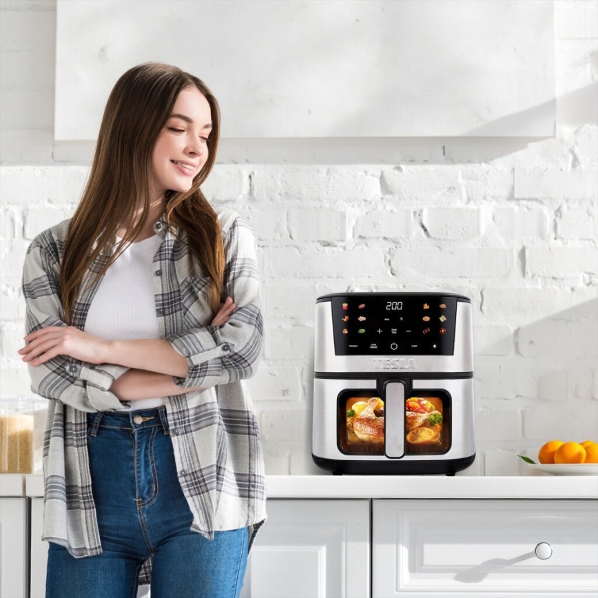 TESLA Electronics AirCook - Multifunctionele digitale air fryer 7 l 1600W/230V