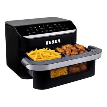 TESLA Electronics AirCook - Multifunctionele dubbele digitale air fryer 10 l 2400W/230V