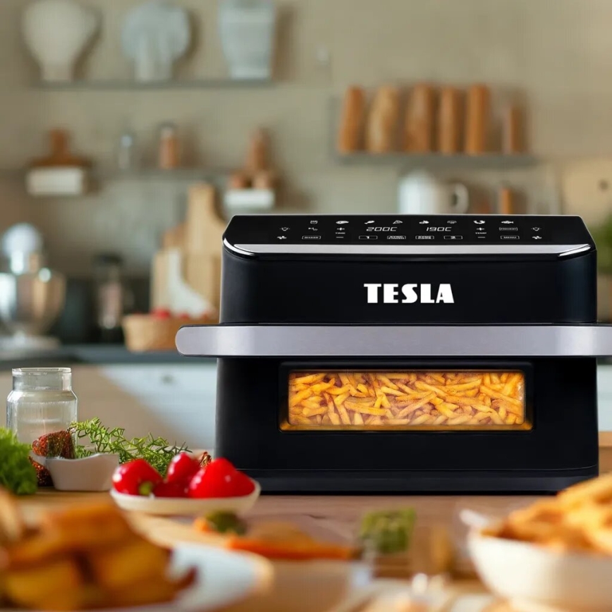 TESLA Electronics AirCook - Multifunctionele dubbele digitale air fryer 10 l 2400W/230V