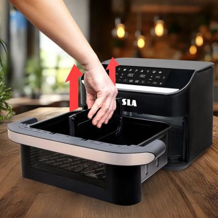 TESLA Electronics AirCook - Multifunctionele dubbele digitale air fryer 10 l 2400W/230V