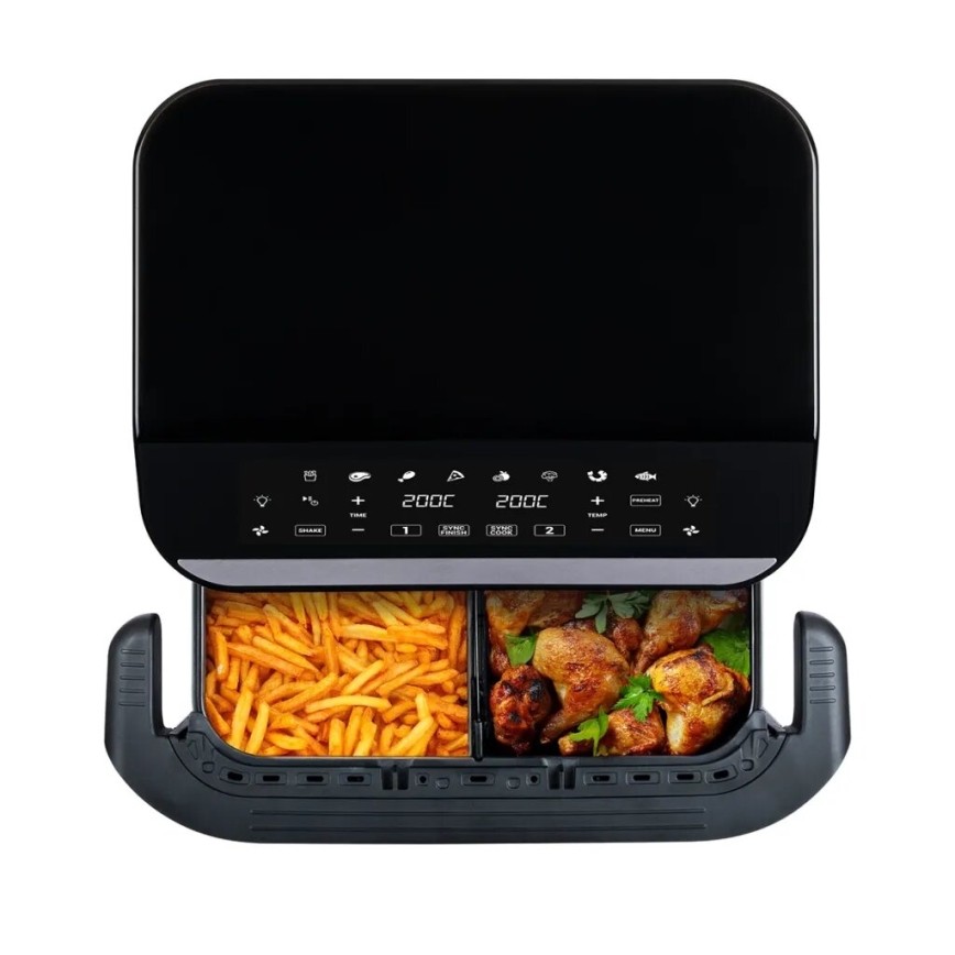 TESLA Electronics AirCook - Multifunctionele dubbele digitale air fryer 10 l 2400W/230V
