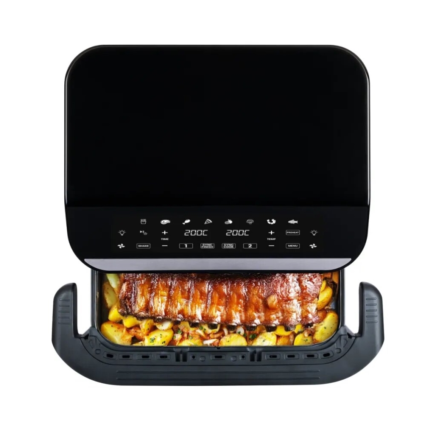 TESLA Electronics AirCook - Multifunctionele dubbele digitale air fryer 10 l 2400W/230V