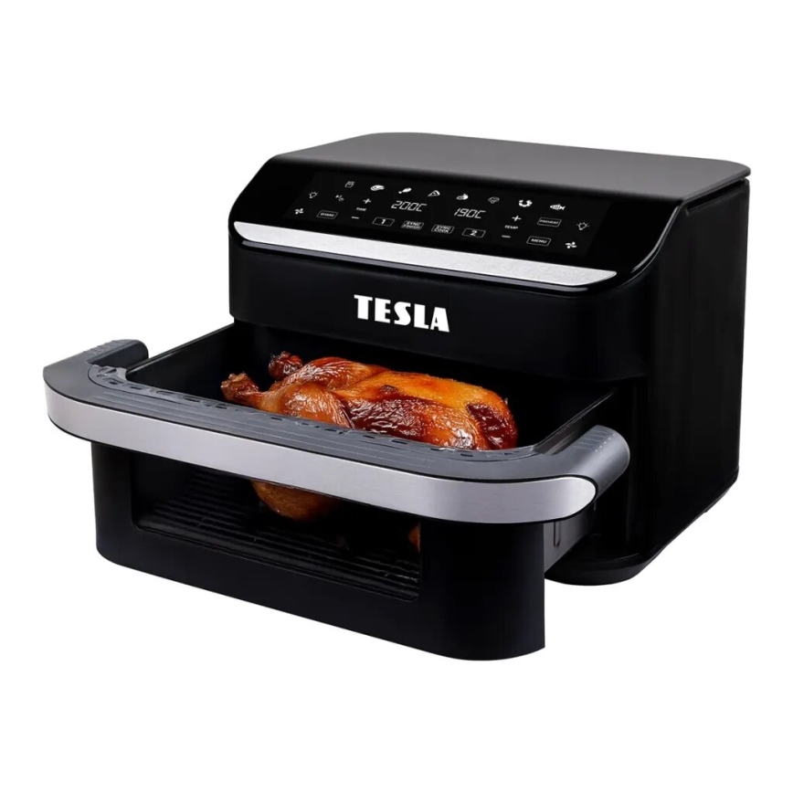 TESLA Electronics AirCook - Multifunctionele dubbele digitale air fryer 10 l 2400W/230V