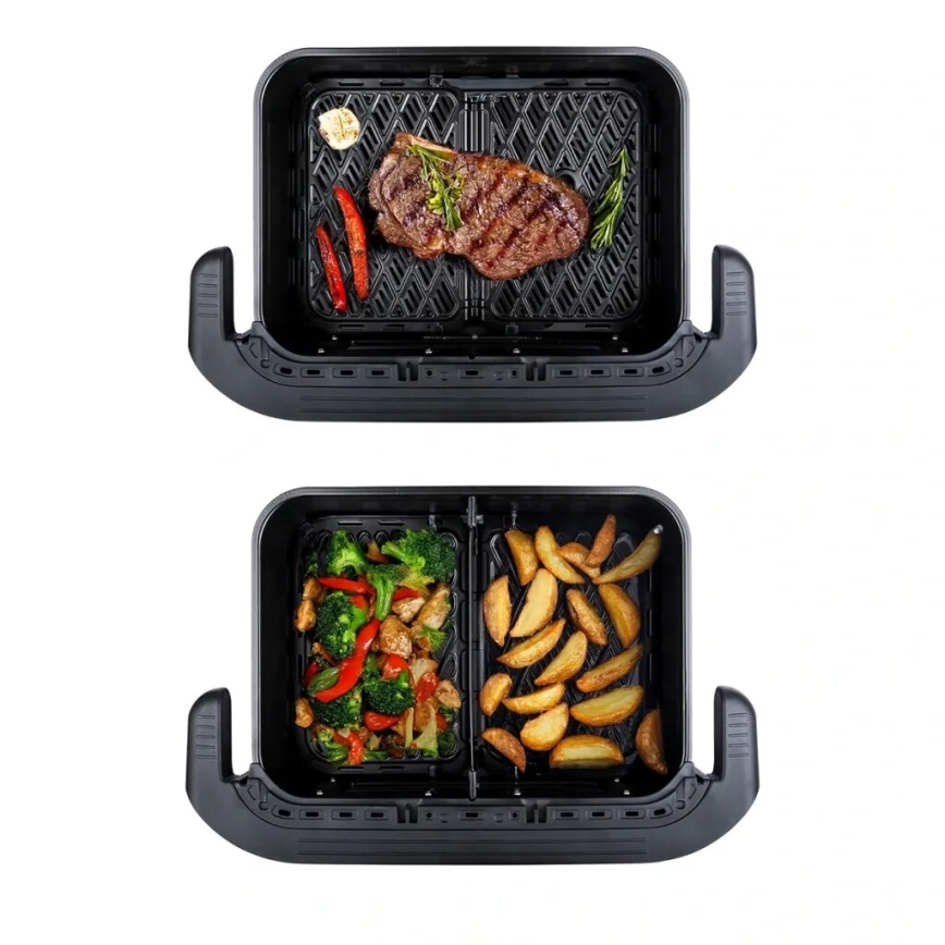 TESLA Electronics AirCook - Multifunctionele dubbele digitale air fryer 10 l 2400W/230V