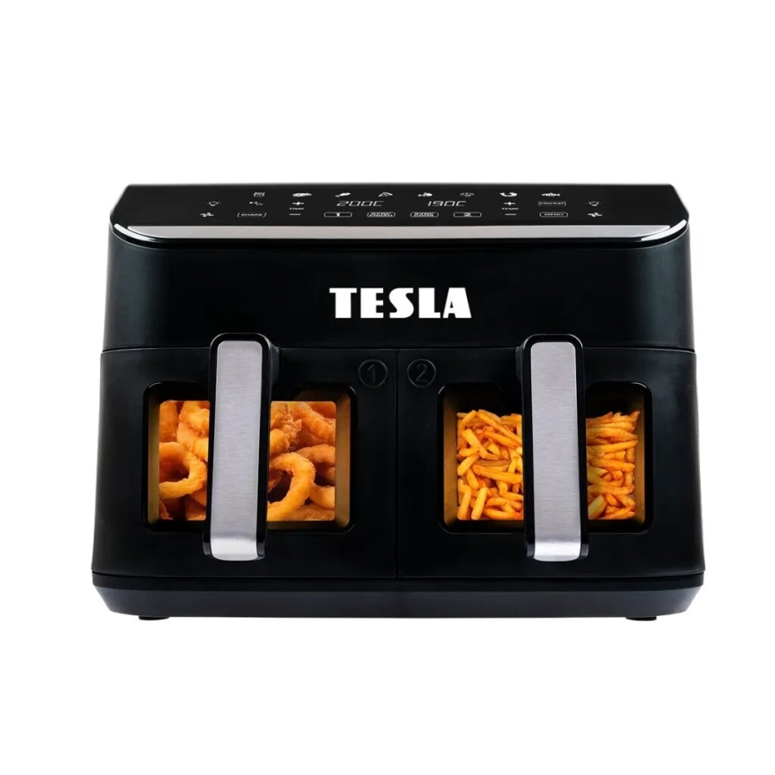 TESLA Electronics AirCook - Multifunctionele dubbele digitale air fryer 9 l 2400W/230V