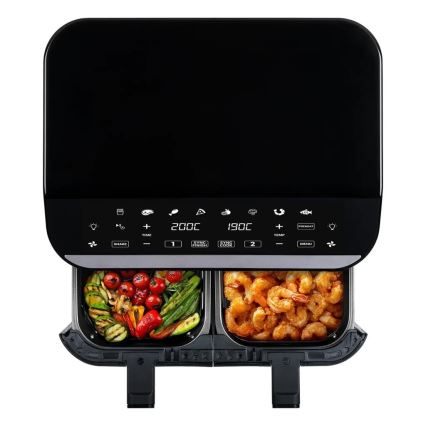 TESLA Electronics AirCook - Multifunctionele dubbele digitale air fryer 9 l 2400W/230V