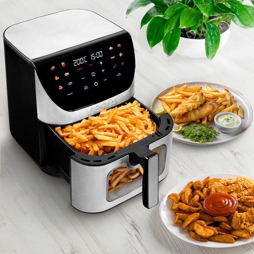 TESLA Electronics AirCook - Smart multifunctioneel digitaal air fryer 9 l 1700W/230V Wi-Fi