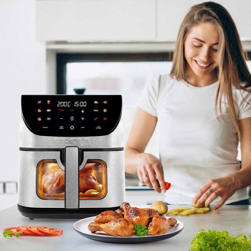 TESLA Electronics AirCook - Smart multifunctioneel digitaal air fryer 9 l 1700W/230V Wi-Fi