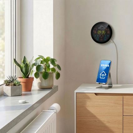 TESLA Electronics Device - Slimme weerstation met sensor, 400 mAh, Wi‑Fi (Tuya), IP44