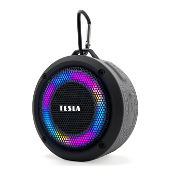 TESLA Electronics - Draadloze LED RGB Speaker 5W/1200 mAh/3,7V IPX7 grijs