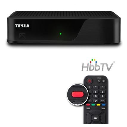 TESLA Electronics - DVB-T2 H.265 (HEVC) ontvanger met HbbTV 12V + afstandsbediening