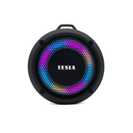 TESLA Electronics - LED RGB Draadloze luidspreker 5W/1200 mAh/3,7V IPX7 grijs