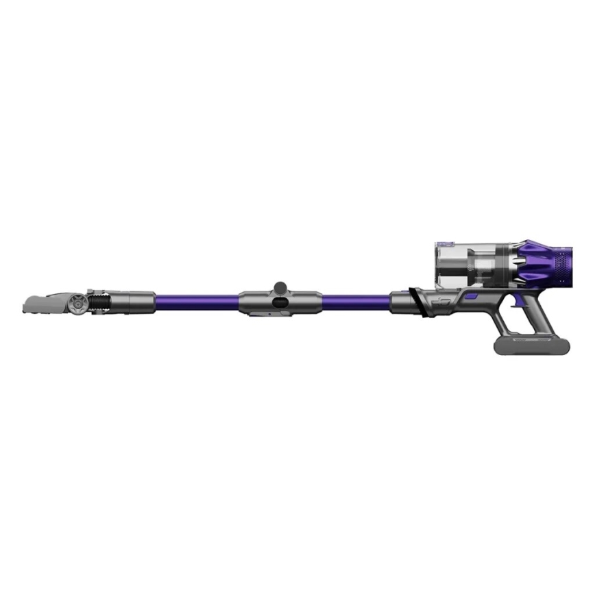 TESLA Electronics PureStar - Flexibele draadloze steelstofzuiger 2-in-1 250W/2200 mAh grijs/paars