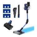 TESLA Electronics PureStar - Flexibele draadloze steelstofzuiger 3-in-1 300W/2200 mAh zwart/blauw