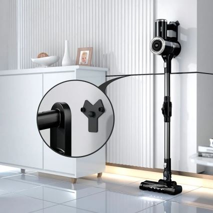 TESLA Electronics PureStar - Flexibele snoerloze steelstofzuiger 2in1 150W/2200 mAh zwart