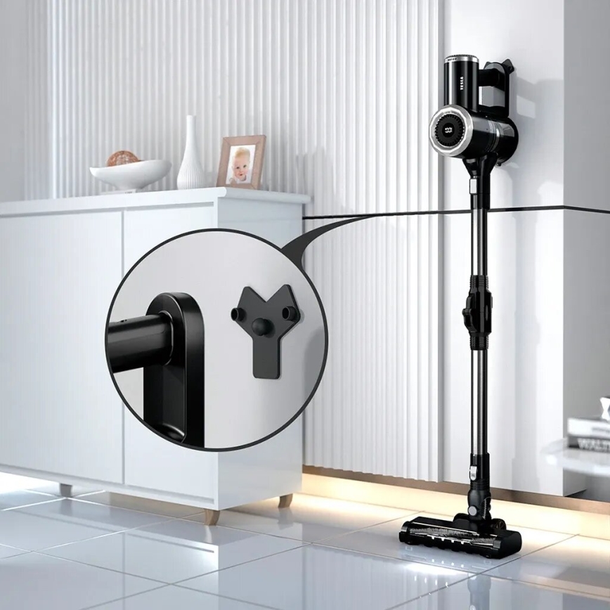 TESLA Electronics PureStar - Flexibele snoerloze steelstofzuiger 2in1 150W/2200 mAh zwart
