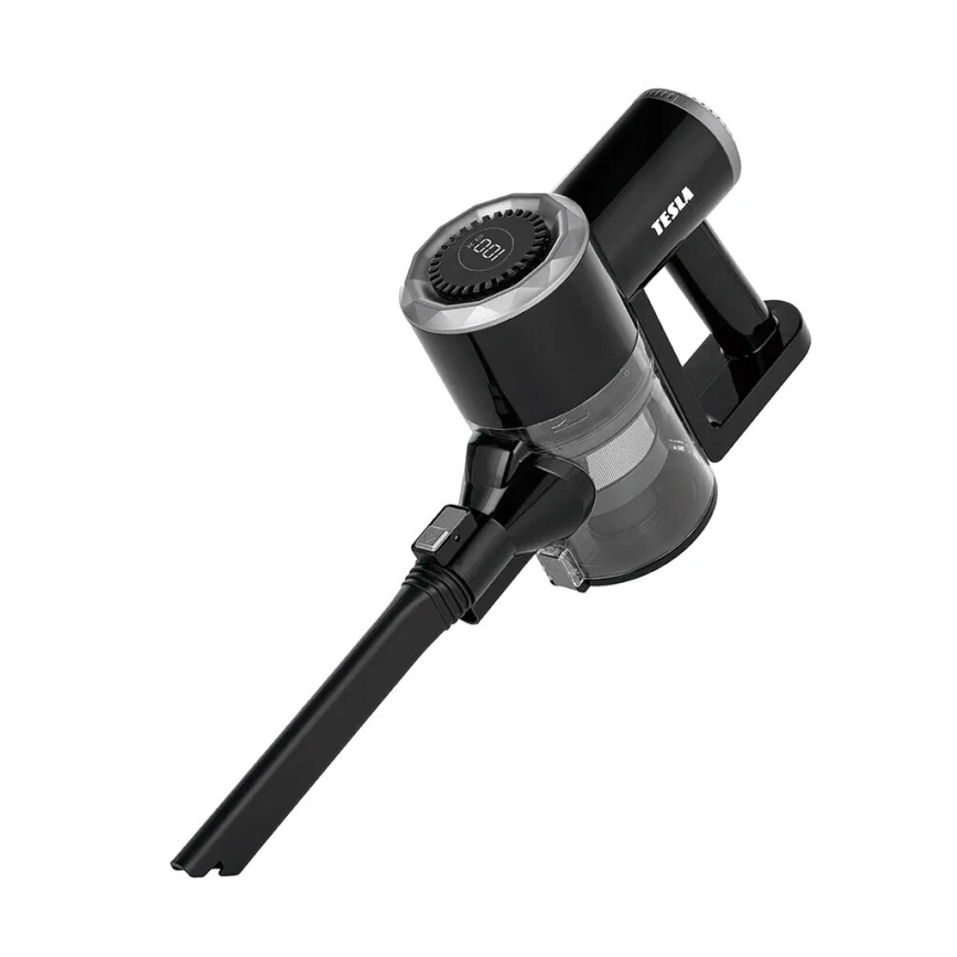 TESLA Electronics PureStar - Flexibele snoerloze steelstofzuiger 2in1 150W/2200 mAh zwart