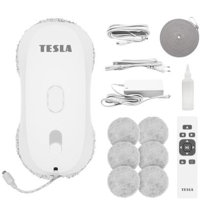 TESLA Electronics RoboStar - Ramenreiniger met waterverstuiving 72W/230V/500 mAh + afstandsbediening