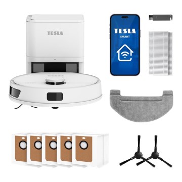 TESLA Electronics RoboStar - Slimme 3-in-1 robotstofzuiger 3200 mAh Wi-Fi wit
