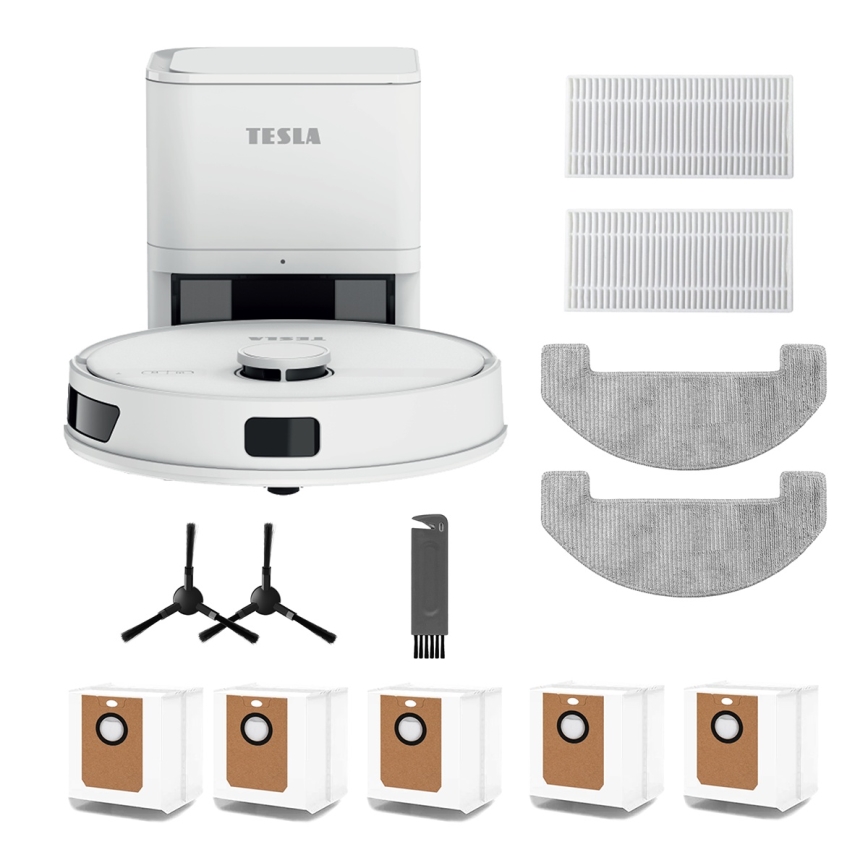 TESLA Electronics RoboStar - Slimme 3-in-1 robotstofzuiger 3200 mAh Wi-Fi wit