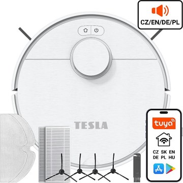 TESLA Electronics RoboStar - Slimme robotstofzuiger 2in1 2550 mAh Wi-Fi wit