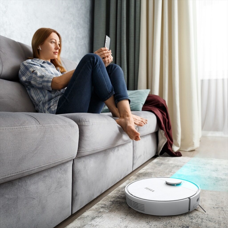 TESLA Electronics RoboStar - Slimme robotstofzuiger 2in1 2550 mAh Wi-Fi wit