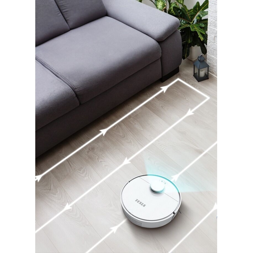TESLA Electronics RoboStar - Slimme robotstofzuiger 2in1 2550 mAh Wi-Fi wit