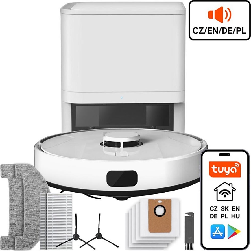 TESLA Electronics RoboStar - Slimme robotstofzuiger 2in1 2600 mAh Wi-Fi wit
