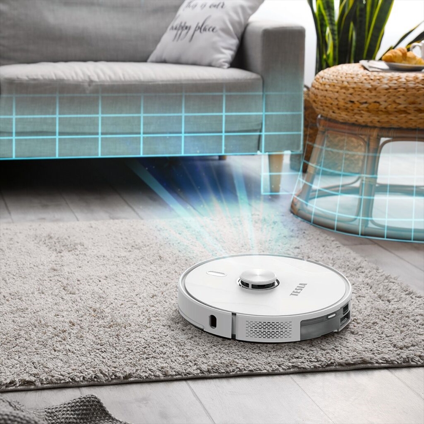 TESLA Electronics RoboStar - Slimme robotstofzuiger 2in1 2600 mAh Wi-Fi wit