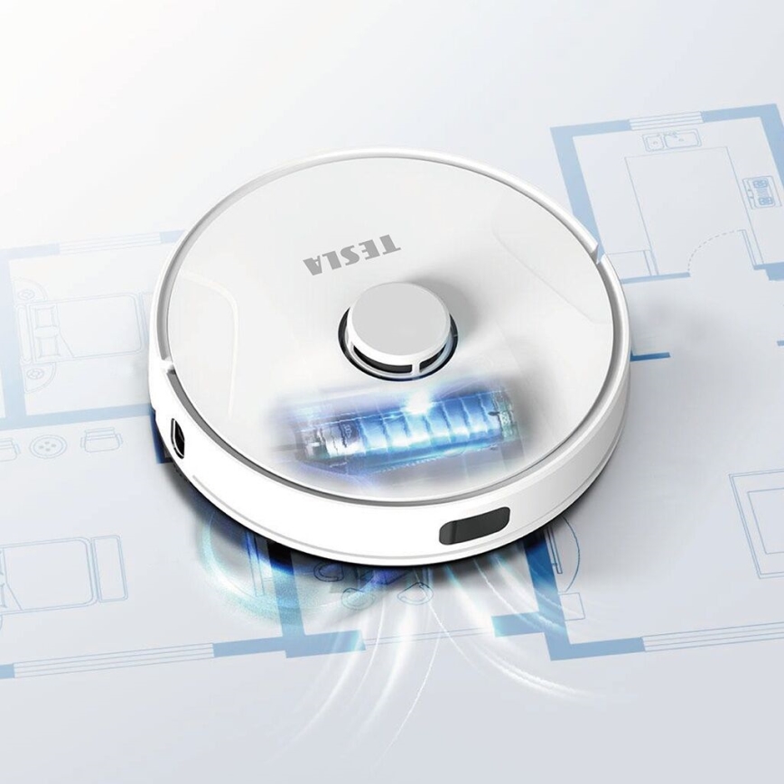 TESLA Electronics RoboStar - Slimme robotstofzuiger 2in1 2600 mAh Wi-Fi wit
