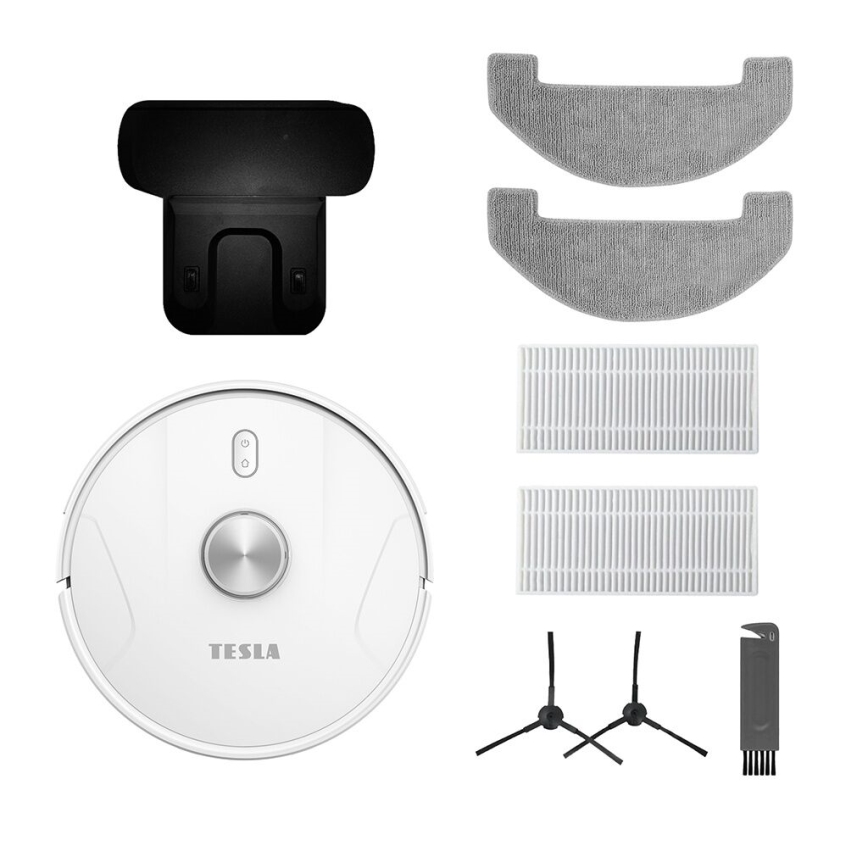 TESLA Electronics RoboStar - Slimme robotstofzuiger 2in1 2600 mAh Wi-Fi wit