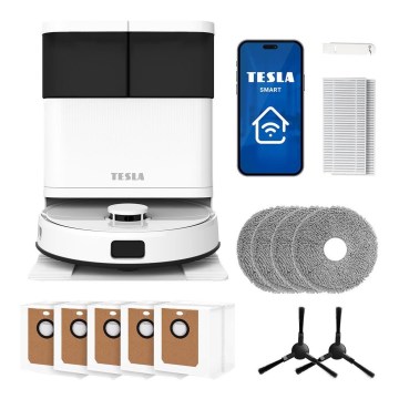 TESLA Electronics RoboStar - Slimme robotstofzuiger 3-in-1 5200 mAh Wi-Fi wit