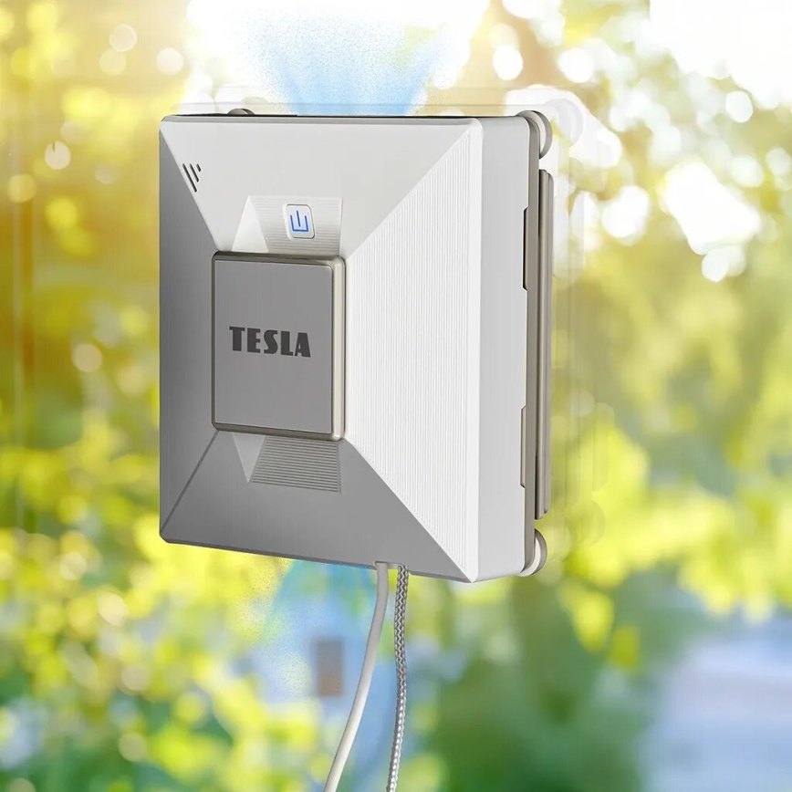 TESLA Electronics RoboStar - Slimme glasreiniger met waterverstuiver 72W/230V/650 mAh Wi-Fi + afstandsbediening