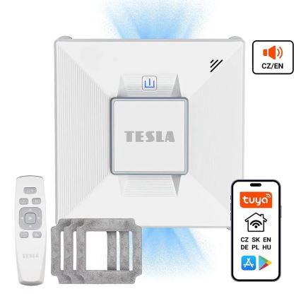 TESLA Electronics RoboStar - Slimme glasreiniger met waterverstuiver 72W/230V/650 mAh Wi-Fi + afstandsbediening