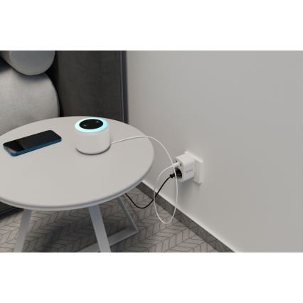 TESLA Smart - Slim stopcontact 3680W/230V/16A Type F/E 2xUSB-A + 1xUSB-C Wi-Fi