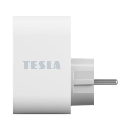 TESLA Smart - Slim stopcontact 3680W/230V/16A Type F/E 2xUSB-A + 1xUSB-C Wi-Fi