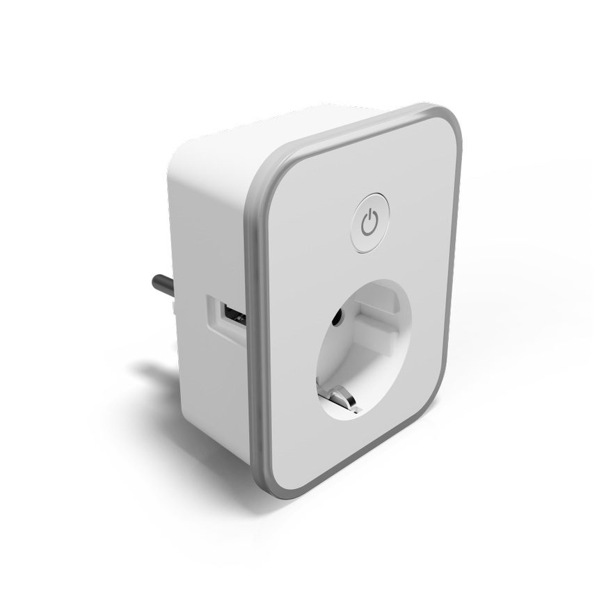 TESLA Smart - Slim Stopcontact 3690W/230V/16A 2xUSB/24W/5V Wi-Fi Tuya