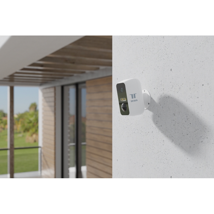 TESLA Smart - Slimme buitencamera met sensor 2K 1296p 9600 mAh 5V Wi-Fi IP65