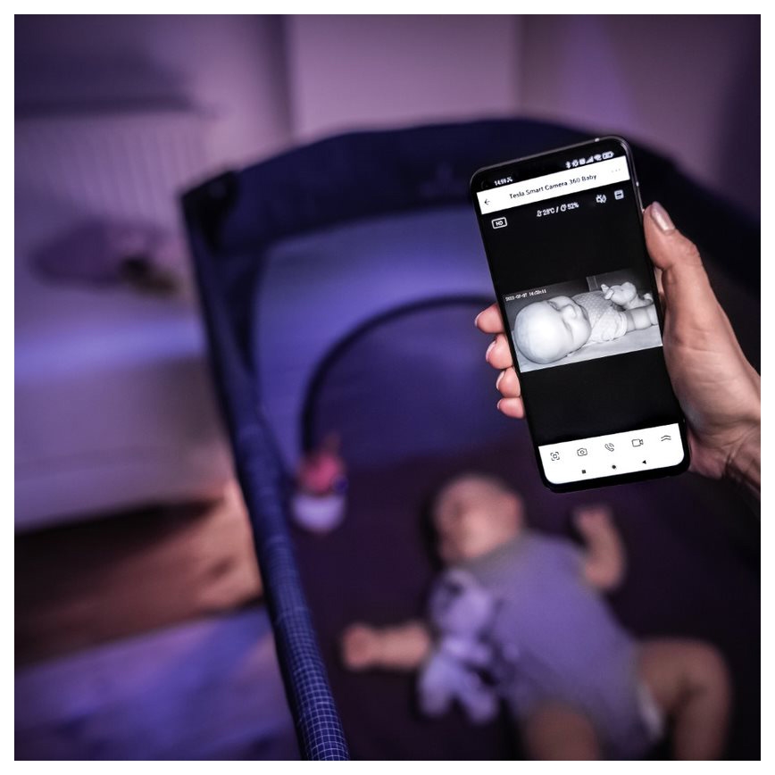 TESLA Smart - Slimme Camera 360 Baby Full HD 1080p 5V Wi-Fi roze