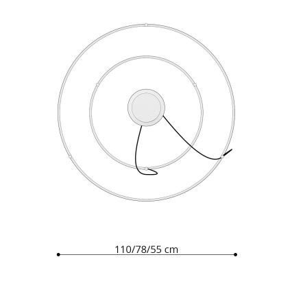 Thoro TH.178 - LED Hanglamp aan een koord RIO LED/80W/230V CRI 95 4000K wit