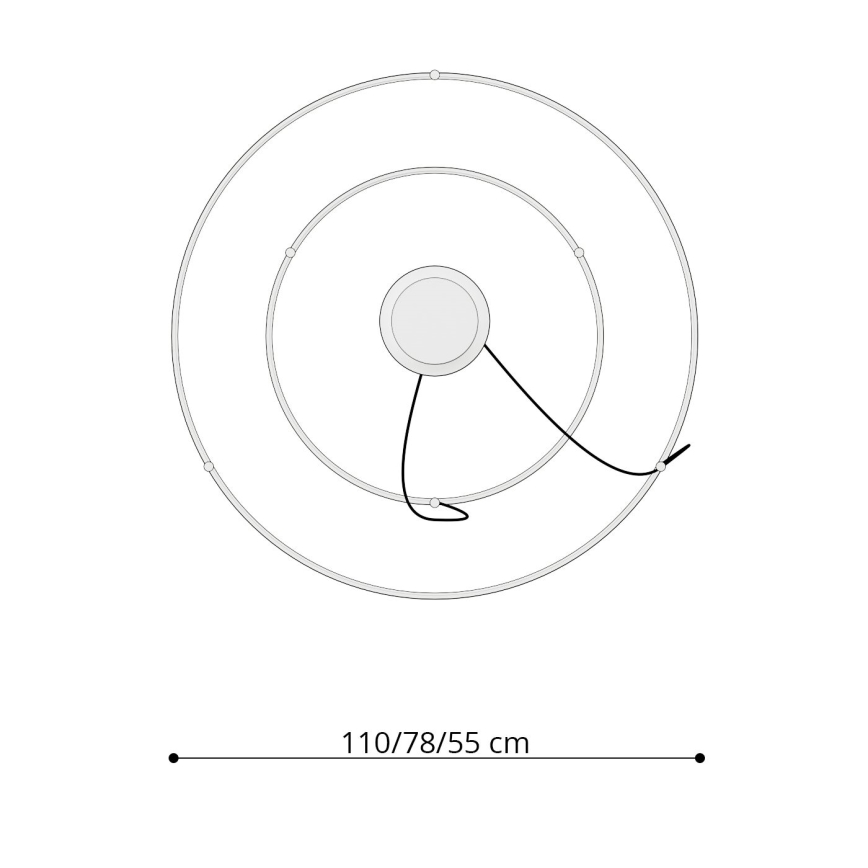 Thoro TH.178 - LED Hanglamp aan een koord RIO LED/80W/230V CRI 95 4000K wit