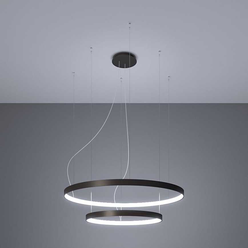 Thoro TH.212 - LED Hanglamp aan een koord RIO LED/80W/230V CRI 95 4000K zwart