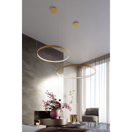 Thoro TH.216 - LED Hanglamp aan een koord RIO LED/30W/230V CRI90 3000K diameter 55 cm goud