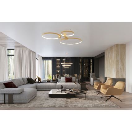 Thoro TH.223 - LED plafondlamp RIO LED/30W/230V CRI 98 4000K Ø 55 cm goudkleurig