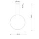 Thoro TH.249 - LED Hanglamp aan een koord RIO LED/50W/230V CRI90 4000K diameter 78 cm chroom