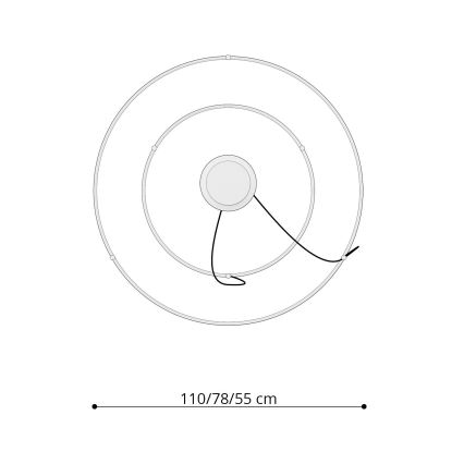 Thoro TH.268 - LED Hanglamp aan een koord RIO LED/80W/230V CRI 95 4000K goud