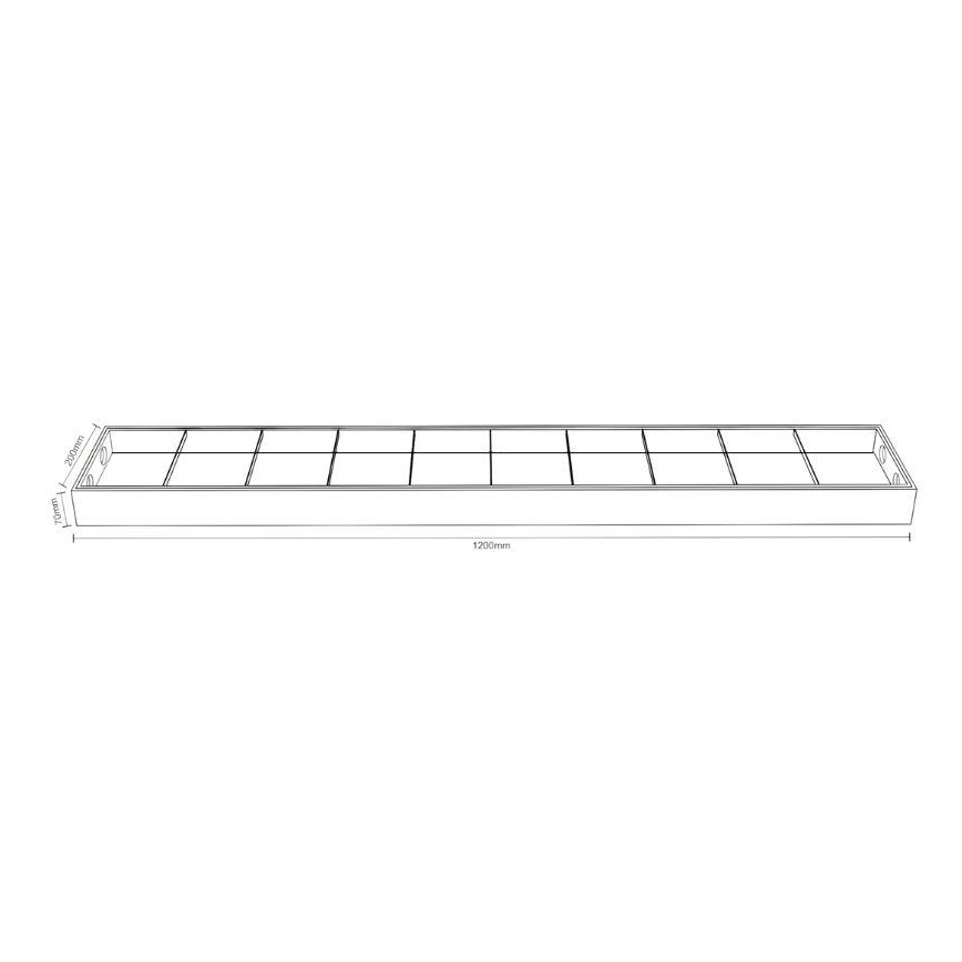 TL-buis T8 2xG13/18W/230V 120 cm zwart