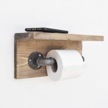 Toiletpapierhouder met een plankje BORURAF 14x30 spar