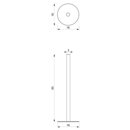 Toiletrolhouder 51 cm wit