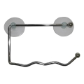 Toiletrolhouder met zuignappen 10x17 cm glanzend chroom